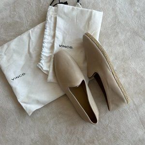 vince suede espadrille leather